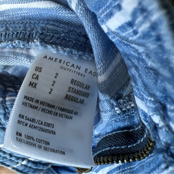 American Eagle Outfitters Blue Striped Pants - Picture 7 of 7